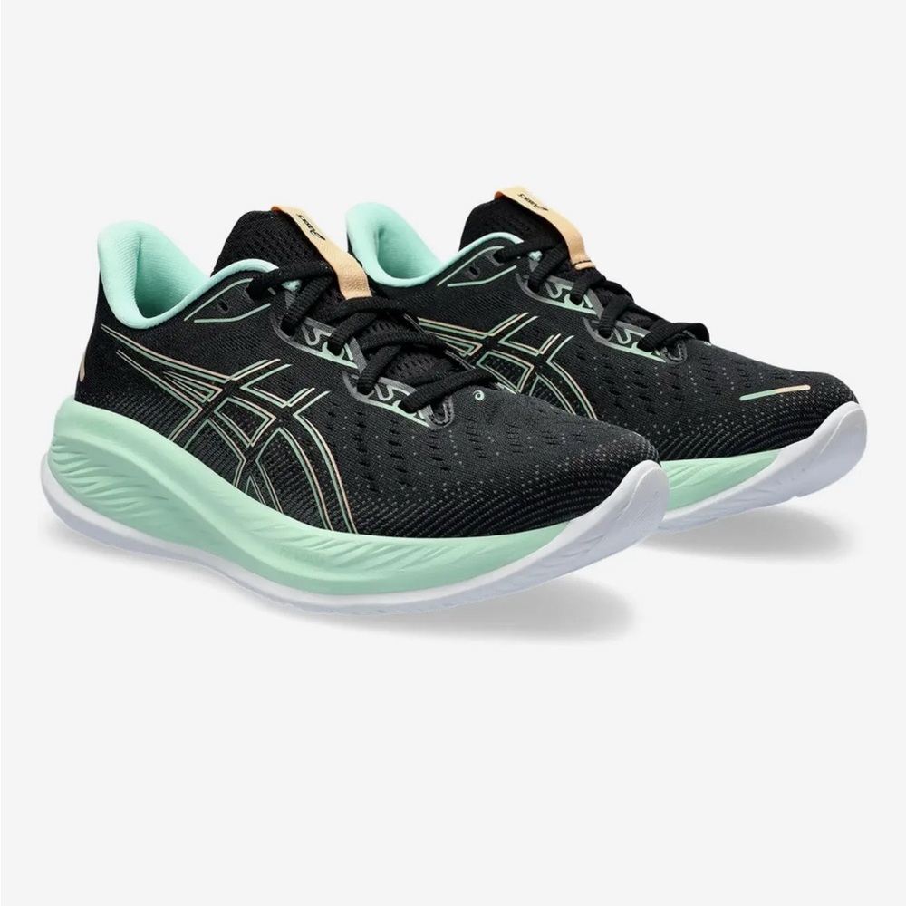 Asics Black and Mint Green Running Shoes